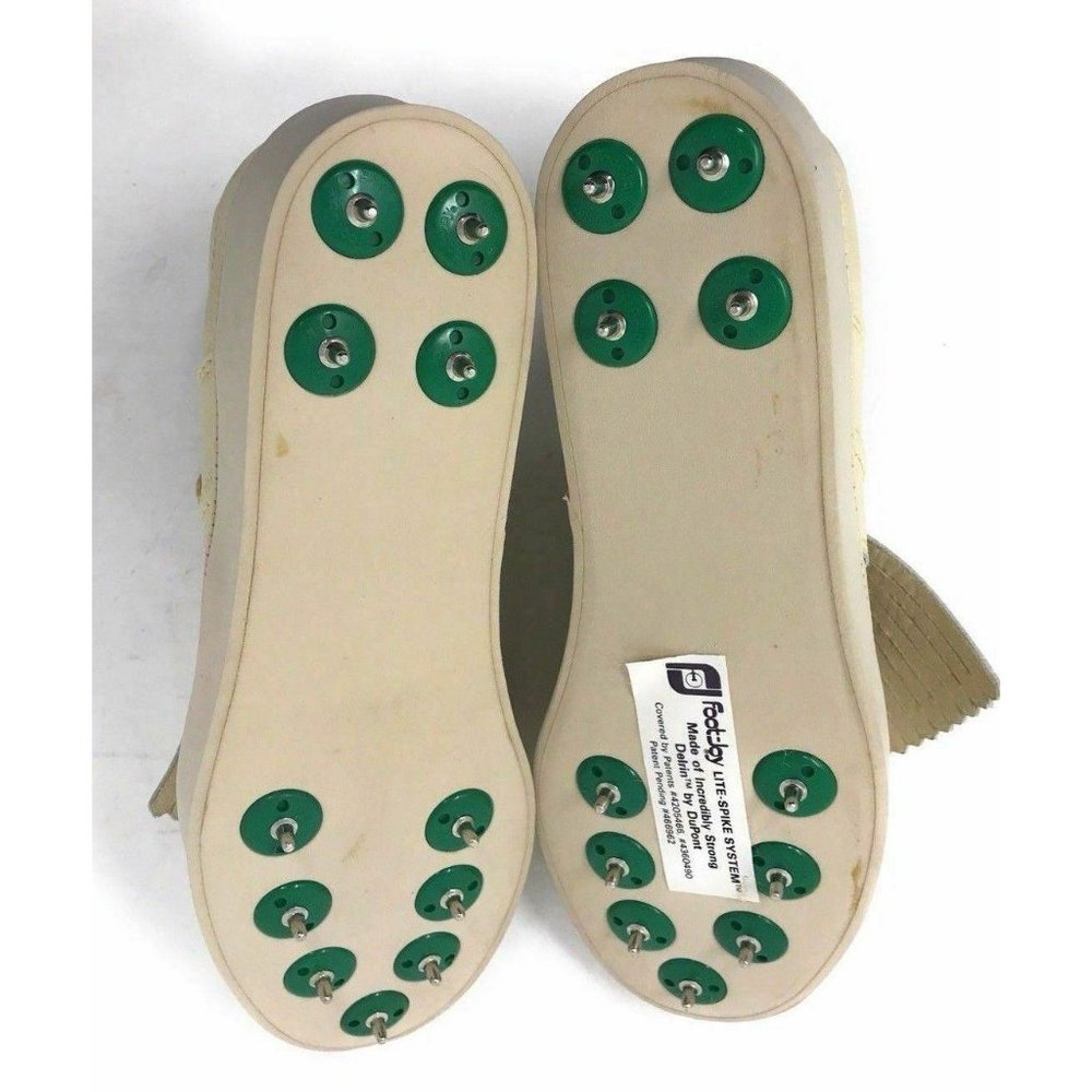 Vintage FOOTJOY Ultra-Joys Beige Leather Golf Shoes - Women's 7.5 - USA - Picture 3 of 10
